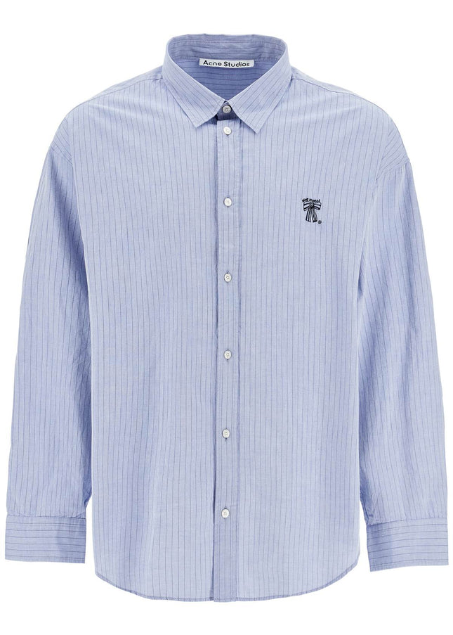 Acne Studios blue striped cotton shirt