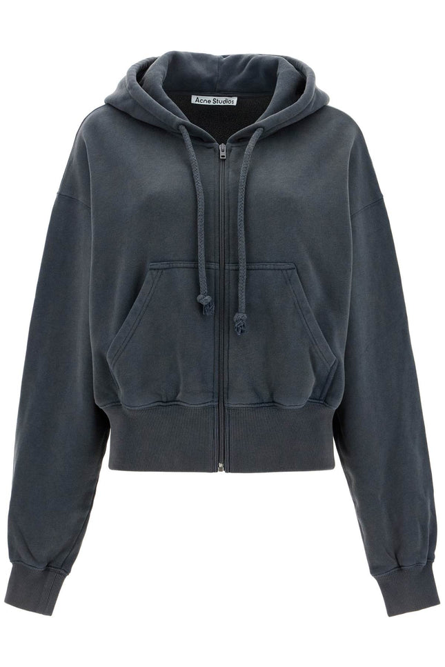 Acne Studios boxy sweatshirt with zip and hood
