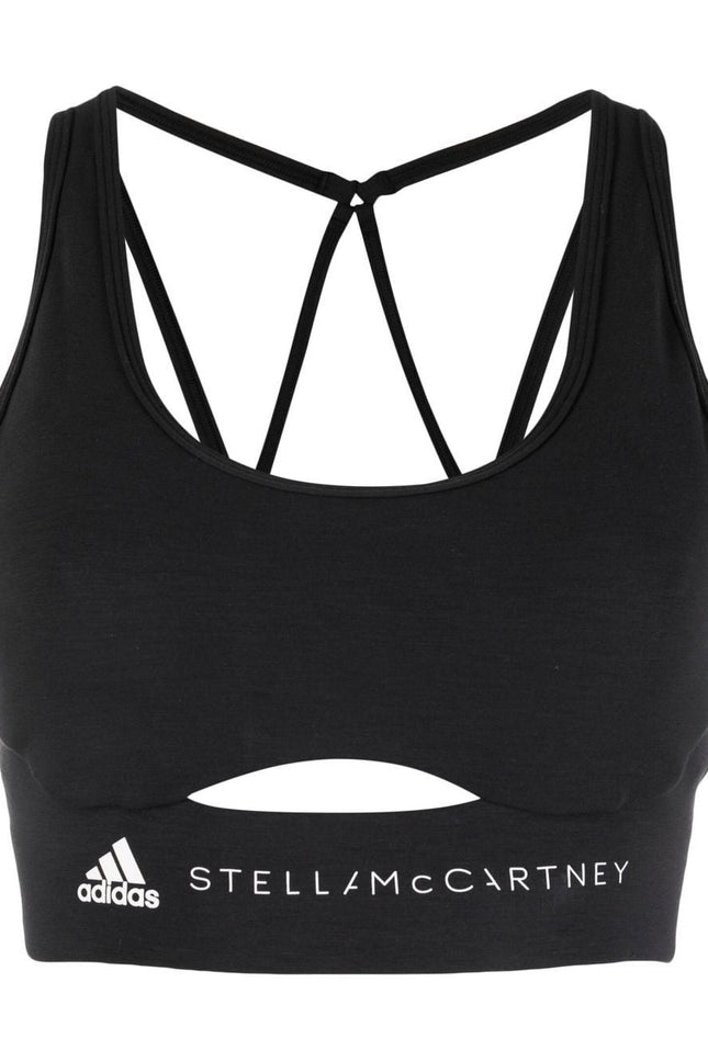 Adidas By Stella Mccartney Top Black-women > clothing > topwear-Adidas By Stella Mccartney-Urbanheer