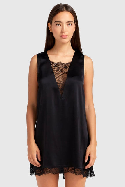 After Party Lace Mini Dress - Black