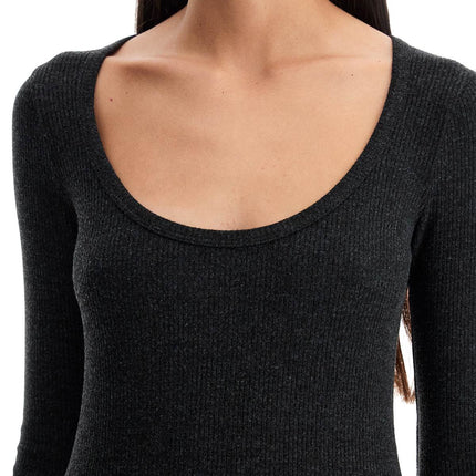 Agolde fitted top with deep neckline