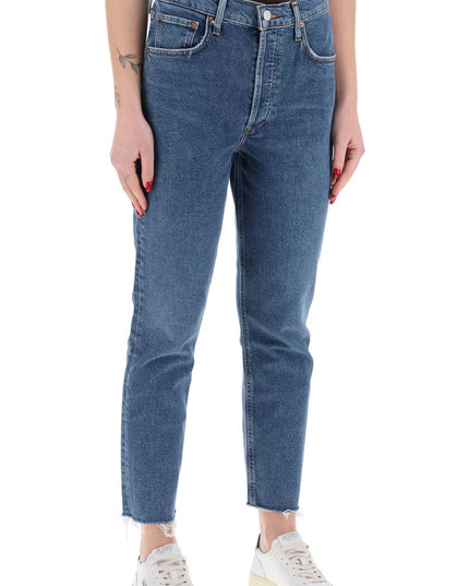 Agolde high-waisted straight cropped jeans in the