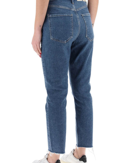 Agolde high-waisted straight cropped jeans in the