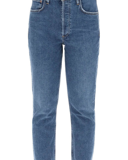 Agolde high-waisted straight cropped jeans in the