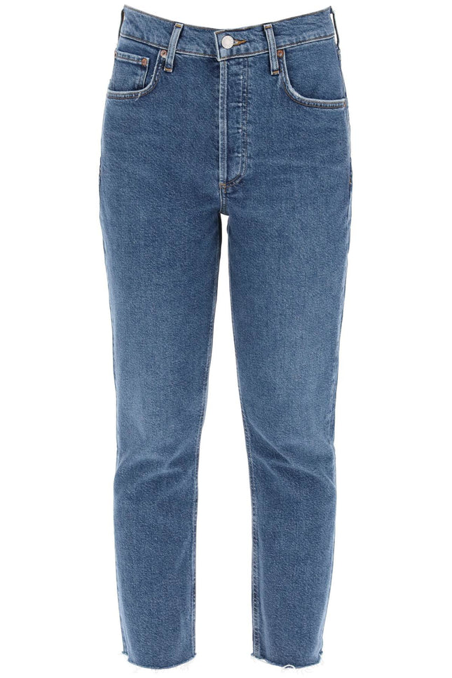 Agolde high-waisted straight cropped jeans in the