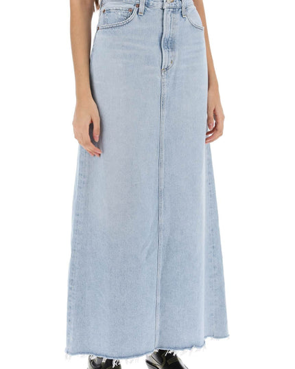 Agolde hilla maxi skirt in denim