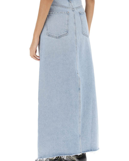 Agolde hilla maxi skirt in denim