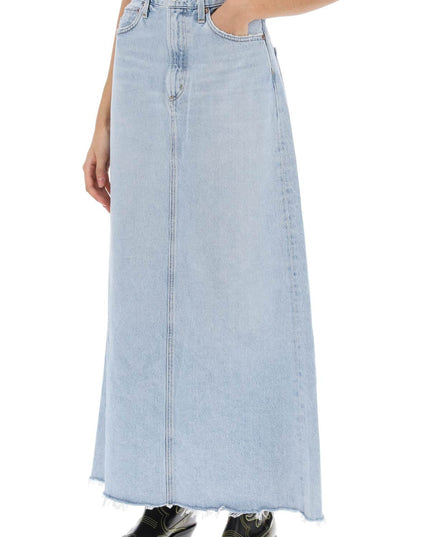 Agolde hilla maxi skirt in denim