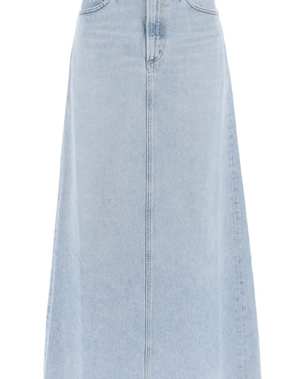 Agolde hilla maxi skirt in denim