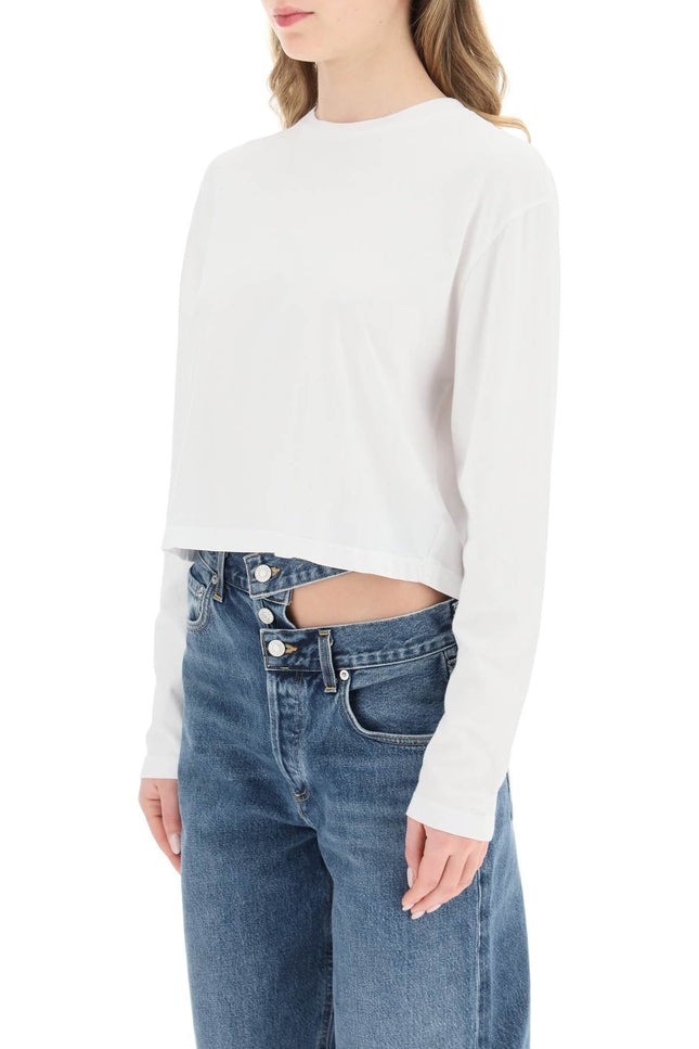 Agolde 'mason' long sleeve cropped t-shirt