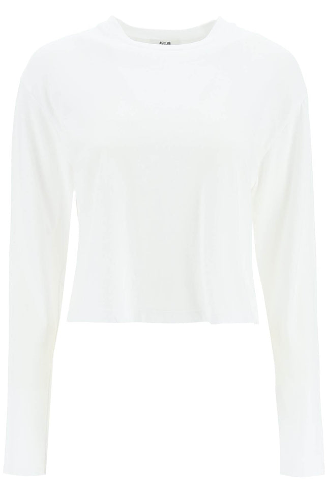 Agolde 'mason' long sleeve cropped t-shirt