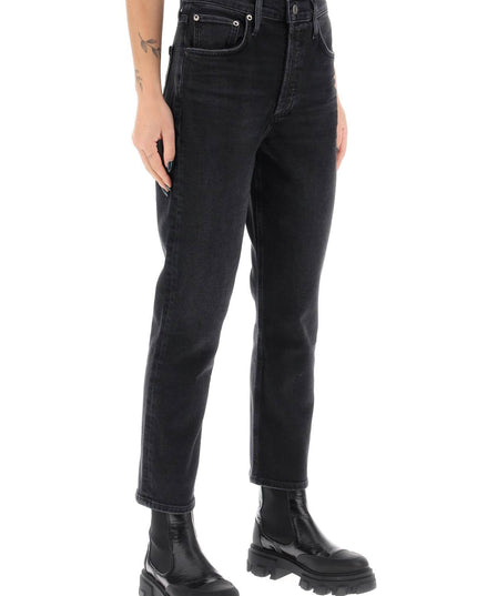 Agolde riley high-waisted cropped jeans