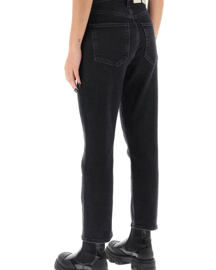 Agolde riley high-waisted cropped jeans