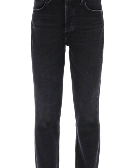 Agolde riley high-waisted cropped jeans