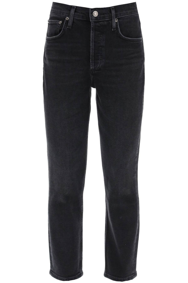 Agolde riley high-waisted cropped jeans