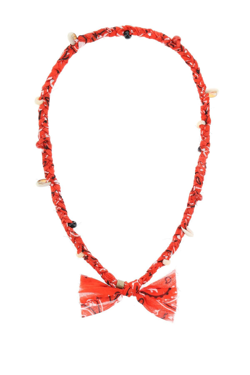 Alanui bandana newcklace-women > accessories > jewellery > necklaces-Alanui-os-Red-Urbanheer