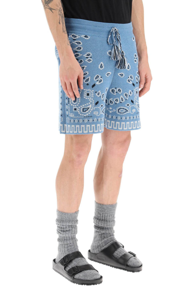 Alanui cotton bandana bermuda shorts-men > clothing > trousers > bermuda and shorts-Alanui-s-Light blue-Urbanheer