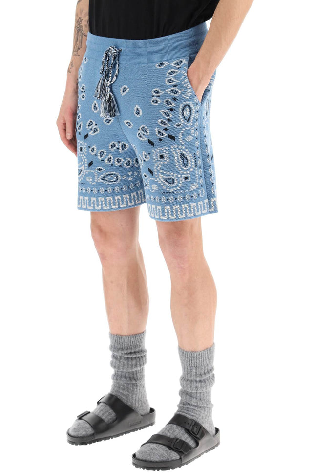 Alanui cotton bandana bermuda shorts-men > clothing > trousers > bermuda and shorts-Alanui-s-Light blue-Urbanheer