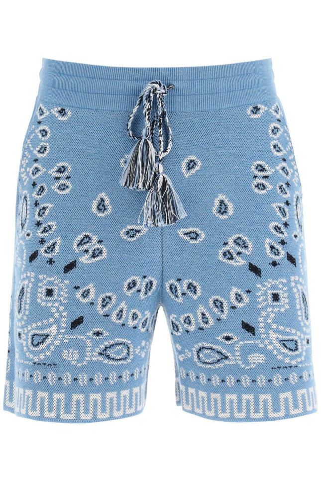 Alanui cotton bandana bermuda shorts-men > clothing > trousers > bermuda and shorts-Alanui-s-Light blue-Urbanheer