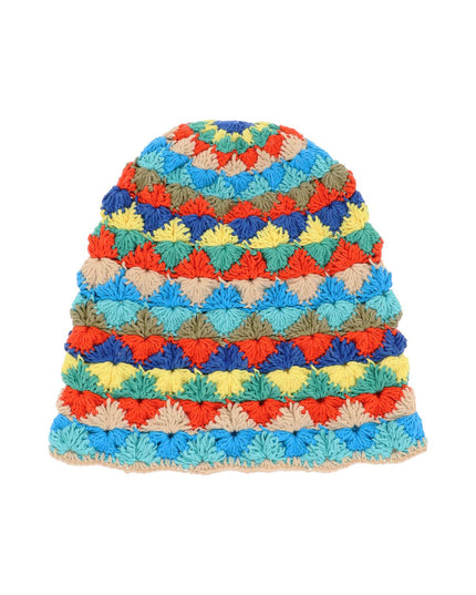 Alanui crochet 'over the rainbow' cloche-women > accessories > scarves and gloves-Alanui-os-Multicolor-Urbanheer