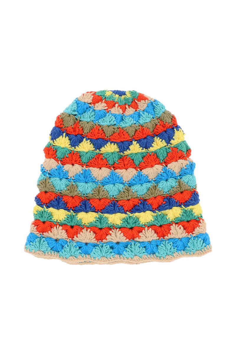 Alanui crochet 'over the rainbow' cloche-women > accessories > scarves and gloves-Alanui-os-Multicolor-Urbanheer