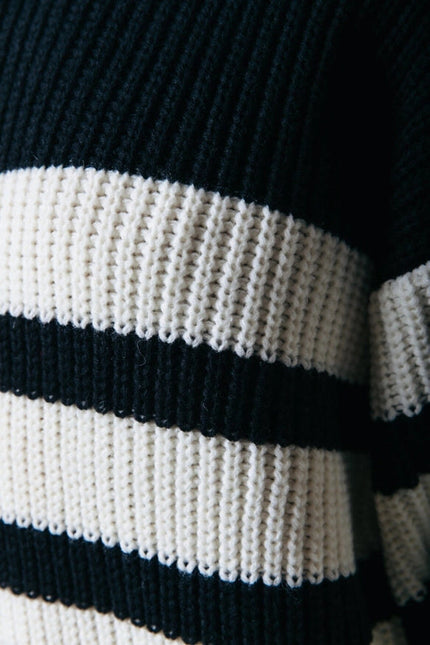 Alba Stripe Knit | Black/White