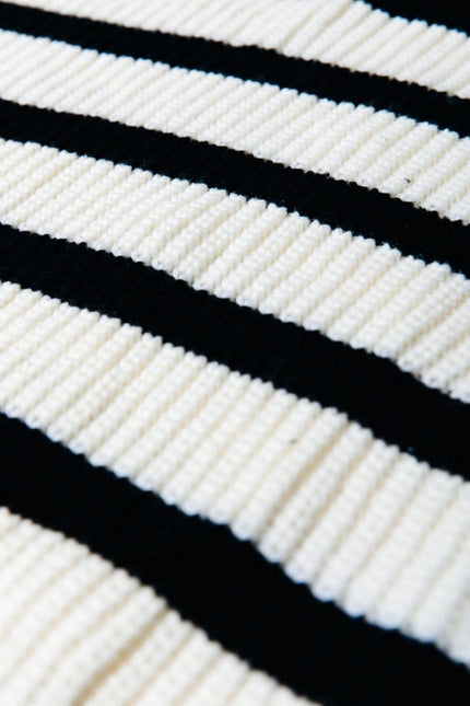 Alba Stripe Knit | Black/White