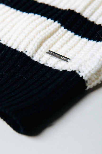 Alba Stripe Knit | Black/White