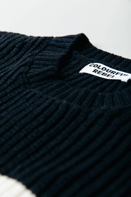 Alba Stripe Knit | Black/White