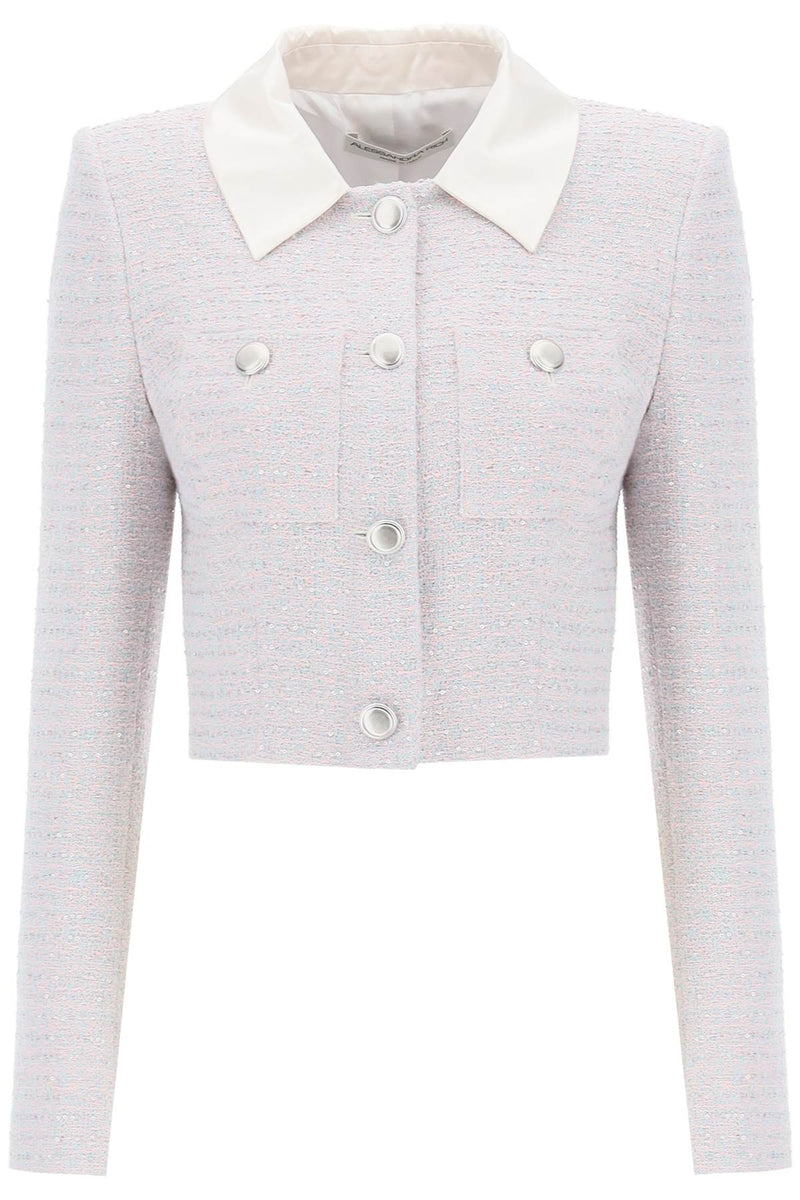 Alessandra rich cropped jacket in tweed boucle'-women > clothing > jackets > casual jackets-Alessandra Rich-40-Mixed colours-Urbanheer