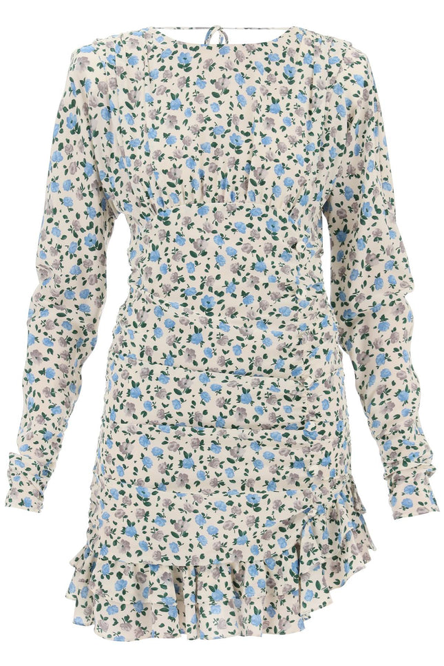 Alessandra rich draped mini dress with floral pattern-women > clothing > dresses > mini-Alessandra Rich-Urbanheer