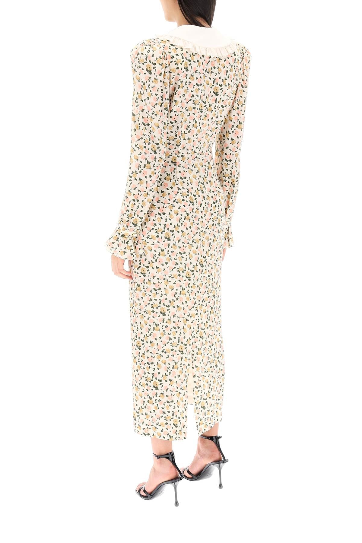 Alessandra rich floral shirt dress-women > clothing > dresses > midi-Alessandra Rich-40-Neutro-Urbanheer