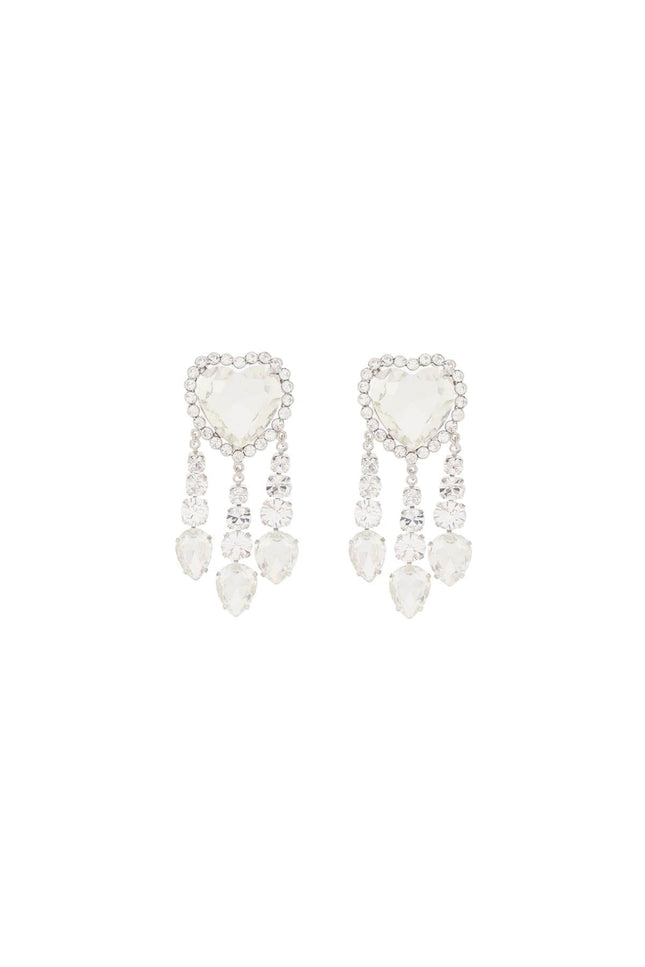 Alessandra rich heart earrings with pendants-women > accessories > jewellery > earrings-Alessandra Rich-os-Silver-Urbanheer
