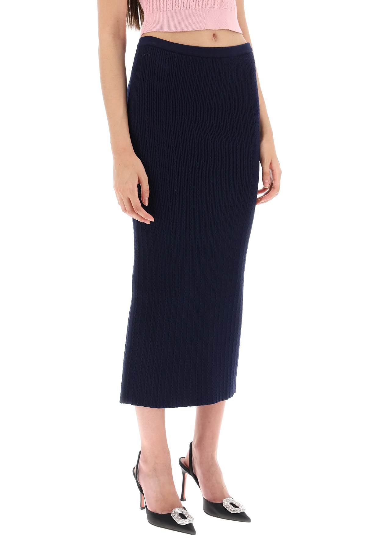 Alessandra rich knitted pencil skirt-women > clothing > skirts > midi-Alessandra Rich-38-Blue-Urbanheer