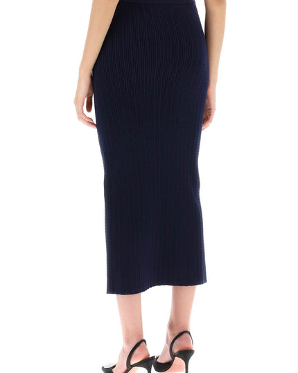 Alessandra rich knitted pencil skirt-women > clothing > skirts > midi-Alessandra Rich-38-Blue-Urbanheer