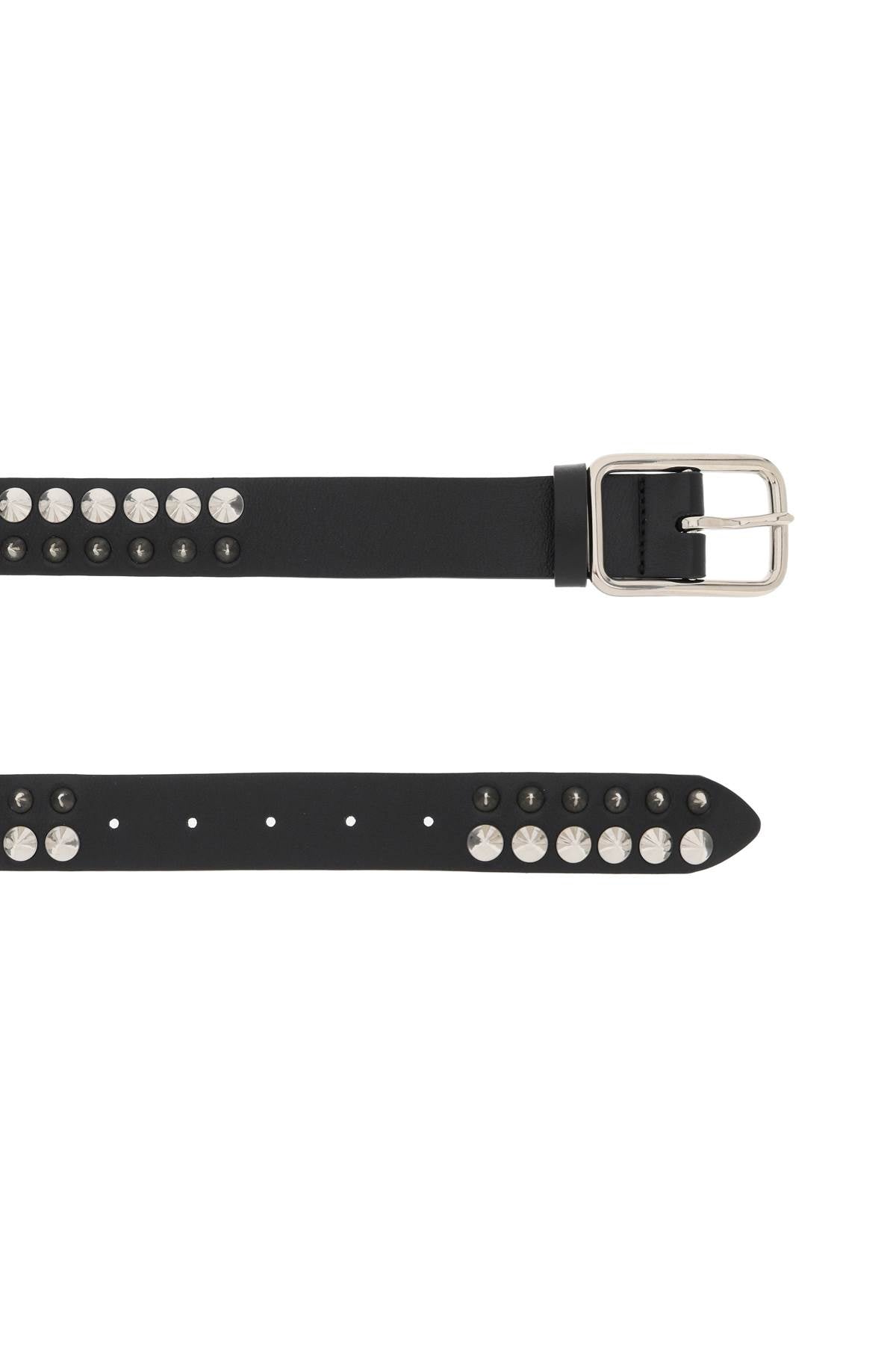 Alessandra rich leather belt with spikes-women > accessories > beltss-Alessandra Rich-75-Black-Urbanheer