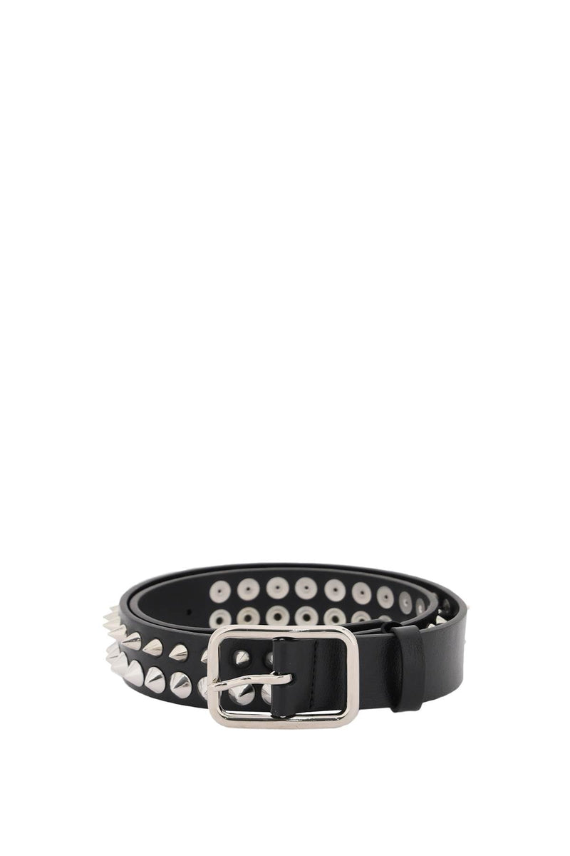 Alessandra rich leather belt with spikes-women > accessories > beltss-Alessandra Rich-75-Black-Urbanheer