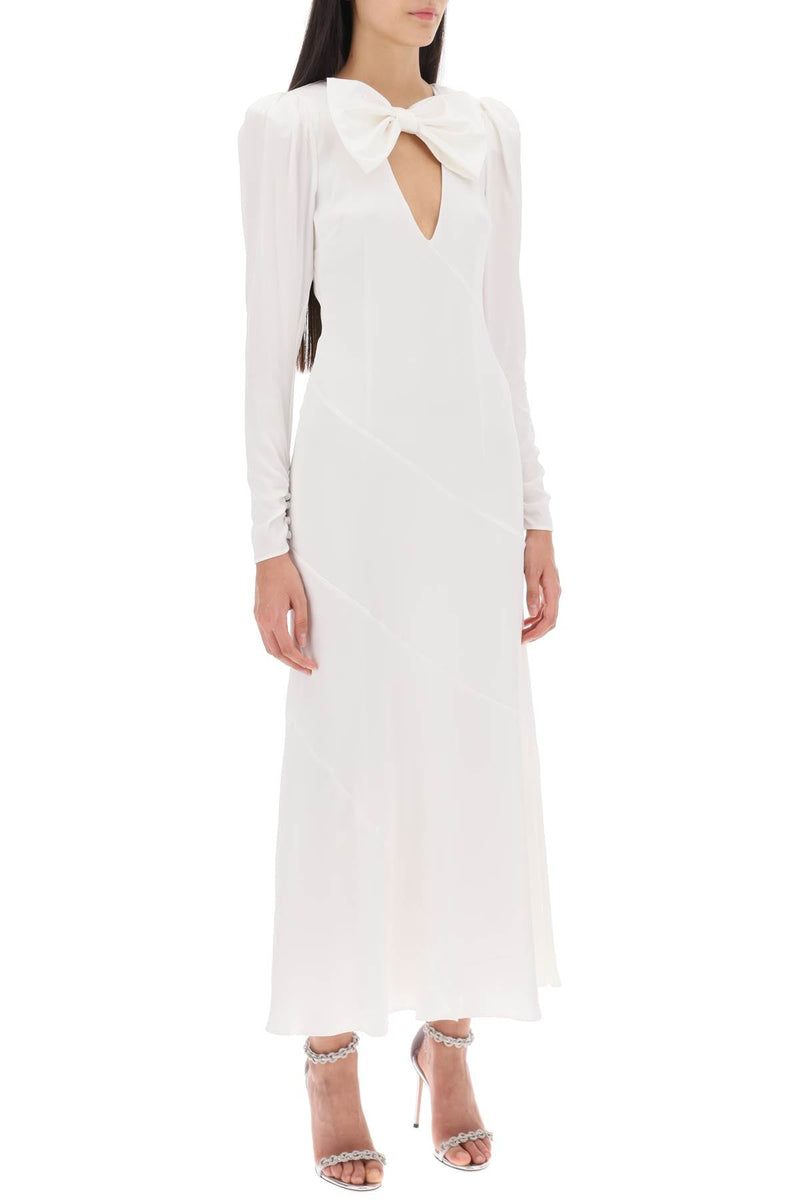 Alessandra rich long dress in silk satin-women > clothing > dresses > maxi-Alessandra Rich-38-White-Urbanheer