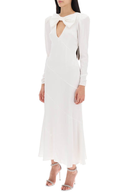 Alessandra rich long dress in silk satin-women > clothing > dresses > maxi-Alessandra Rich-38-White-Urbanheer
