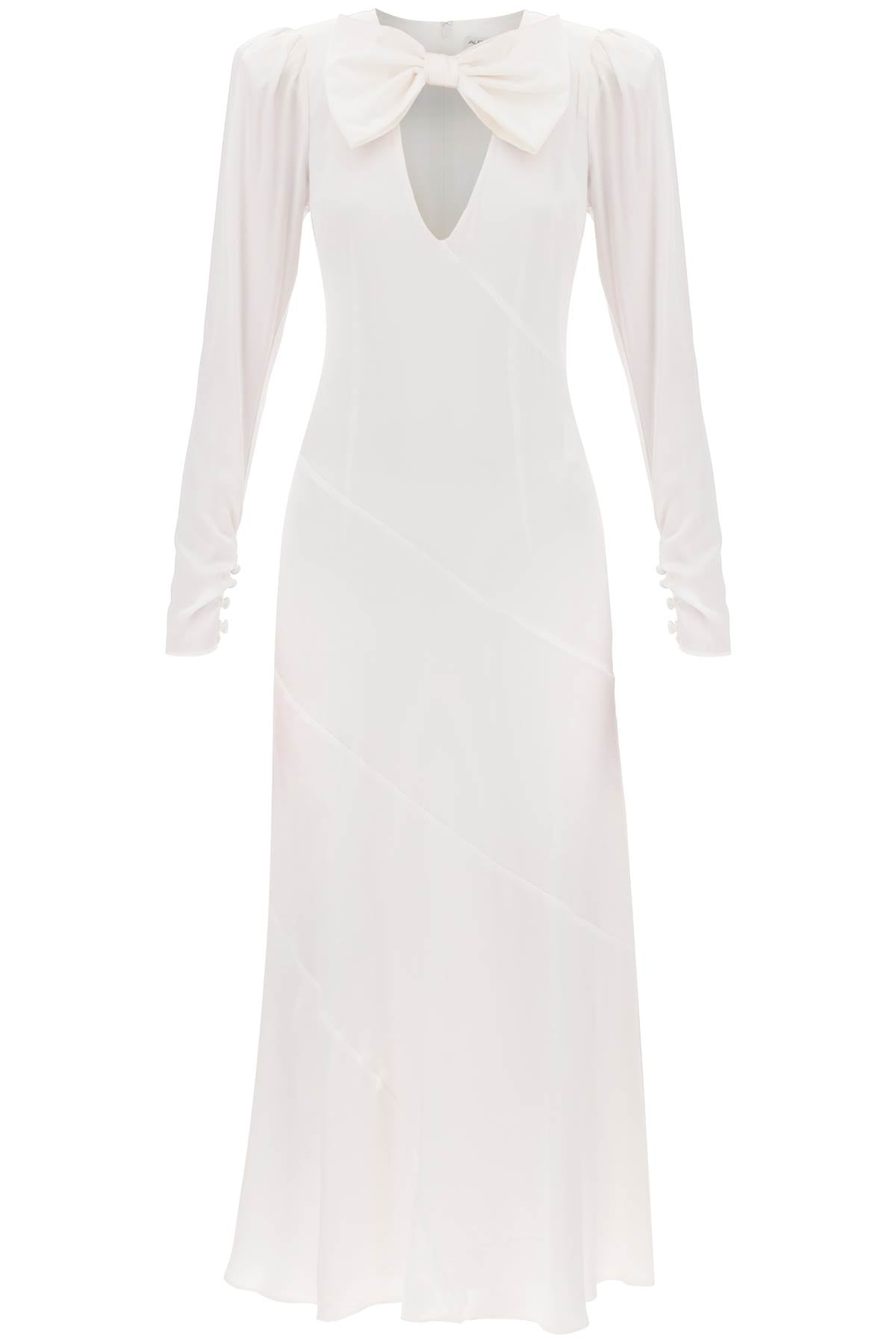 Alessandra rich long dress in silk satin-women > clothing > dresses > maxi-Alessandra Rich-38-White-Urbanheer