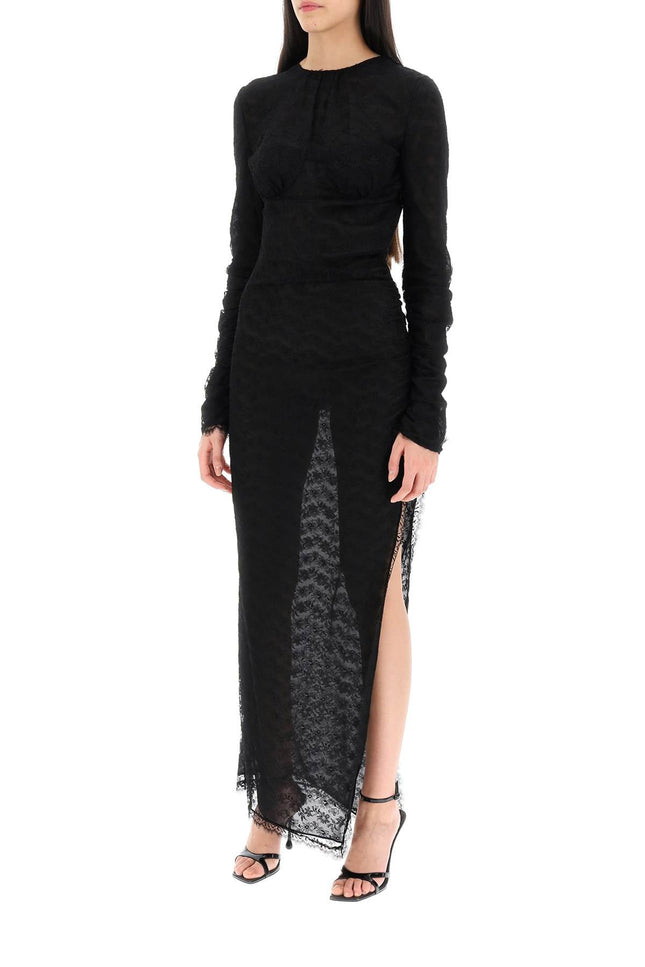 Alessandra rich long lace gown-women > clothing > dresses > maxi-Alessandra Rich-40-Black-Urbanheer