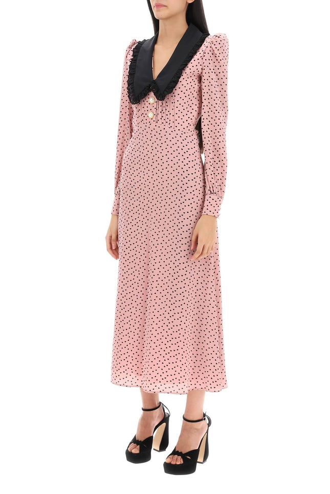 Alessandra rich midi dress with contrasting collar-women > clothing > dresses > midi-Alessandra Rich-38-Mixed colours-Urbanheer