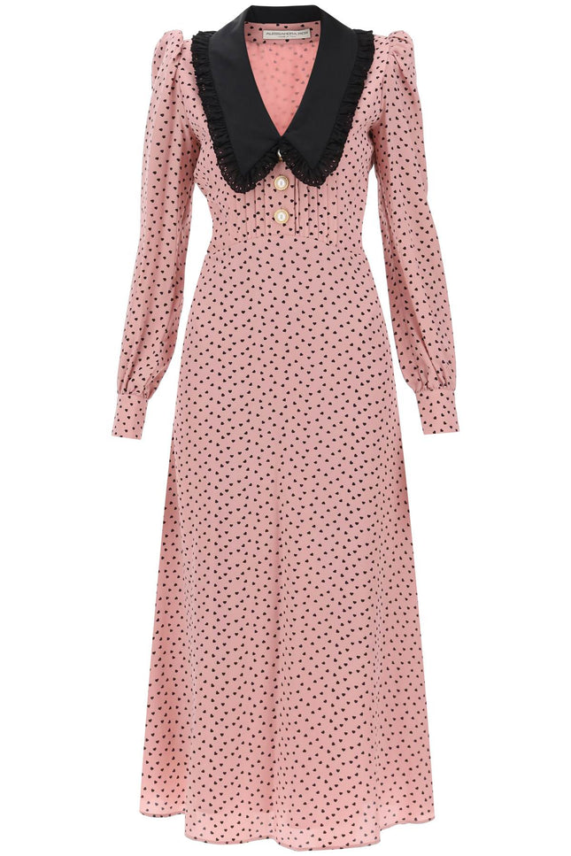 Alessandra rich midi dress with contrasting collar-women > clothing > dresses > midi-Alessandra Rich-38-Mixed colours-Urbanheer