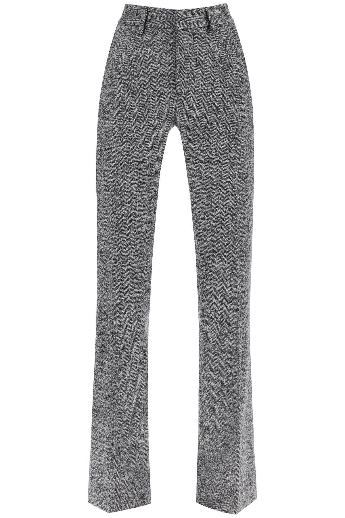 Alessandra rich pants with herringbone motif-women > clothing > trousers-Alessandra Rich-Urbanheer