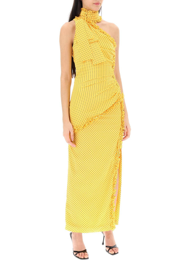 Alessandra rich polka dot one-shoulder maxi dress-women > clothing > dresses > maxi-Alessandra Rich-Urbanheer