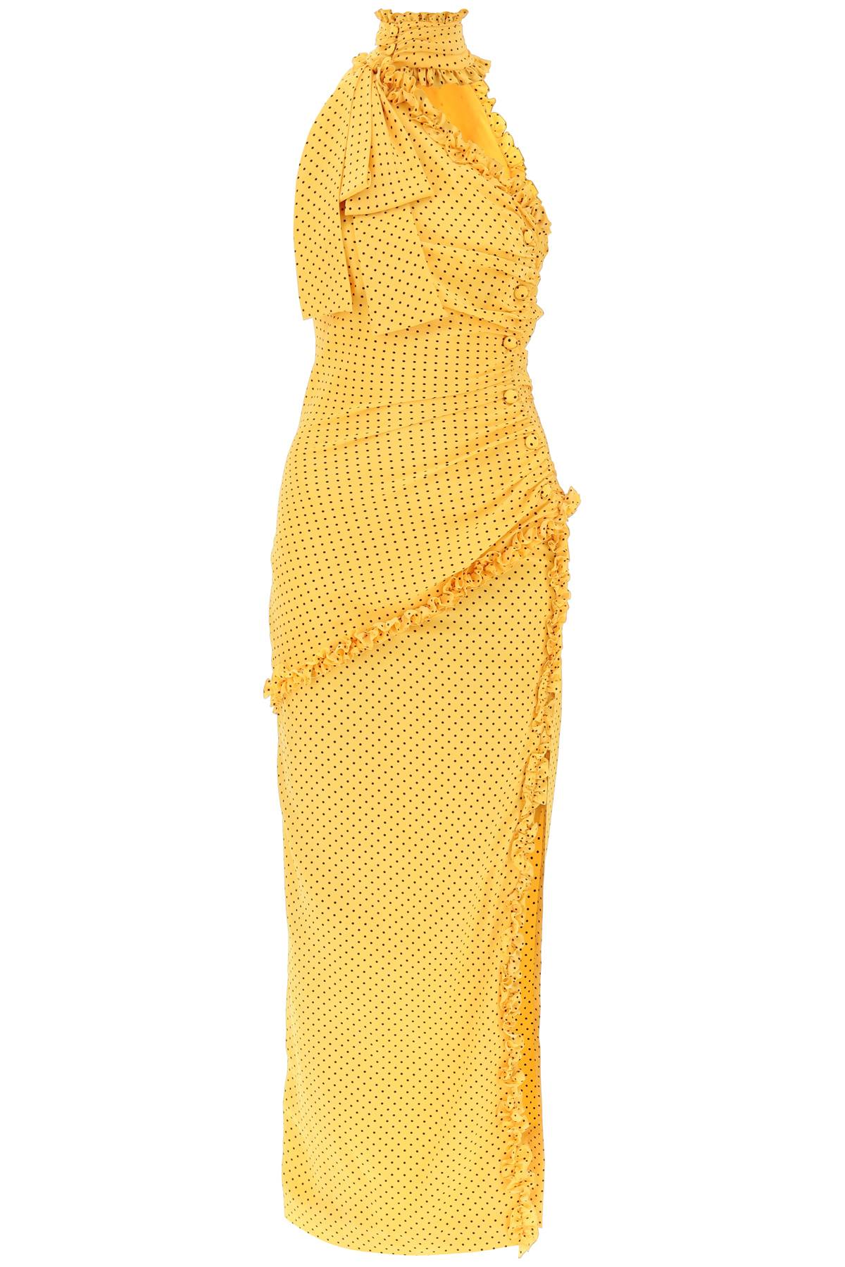 Alessandra rich polka dot one-shoulder maxi dress-women > clothing > dresses > maxi-Alessandra Rich-Urbanheer