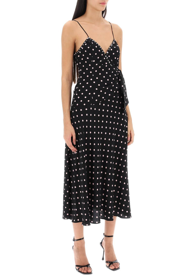 Alessandra rich polka dot slip dress with studs and rhinestones-women > clothing > dresses > midi-Alessandra Rich-Urbanheer