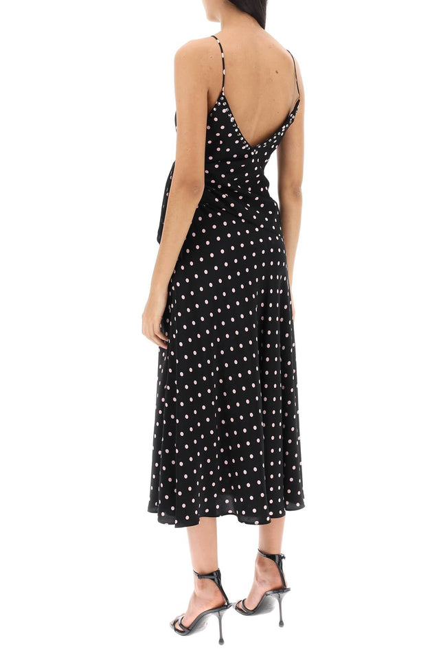 Alessandra rich polka dot slip dress with studs and rhinestones-women > clothing > dresses > midi-Alessandra Rich-Urbanheer