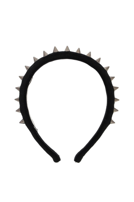 Alessandra rich velvet headband with spike-women > accessories > hats and hair accessories > hair accessories-Alessandra Rich-os-Black-Urbanheer