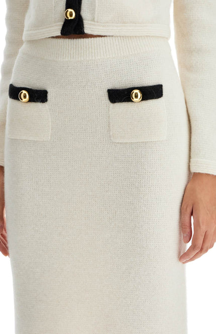 Alessandra Rich 'alpaca midi skirt